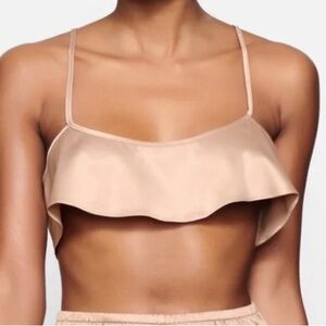 SKIMS Pink Ruffle Bra Intimates